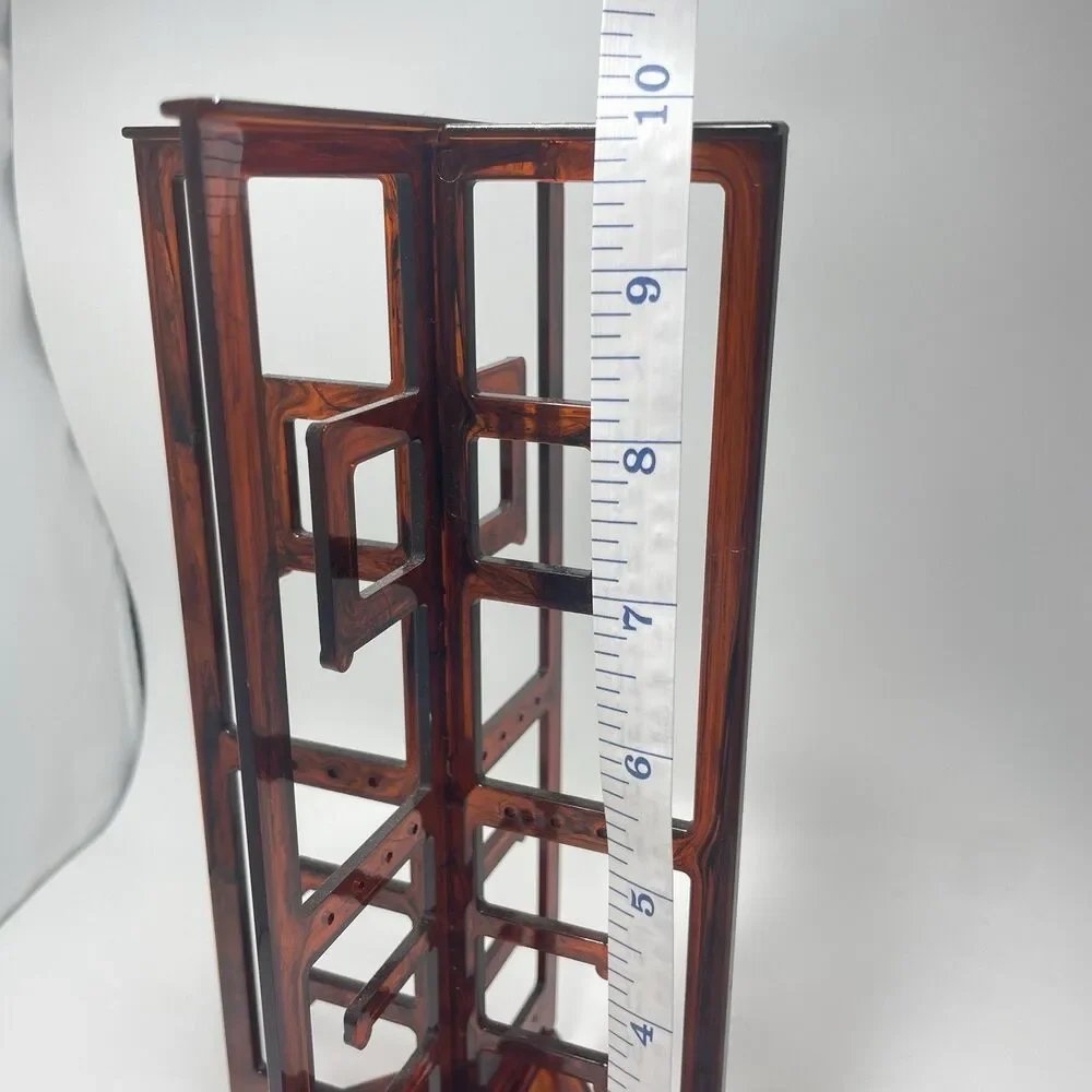 Vtg 1977 Tortise Lucite MCM Jewelry Earring Holder Norbert Specialty Corp USA